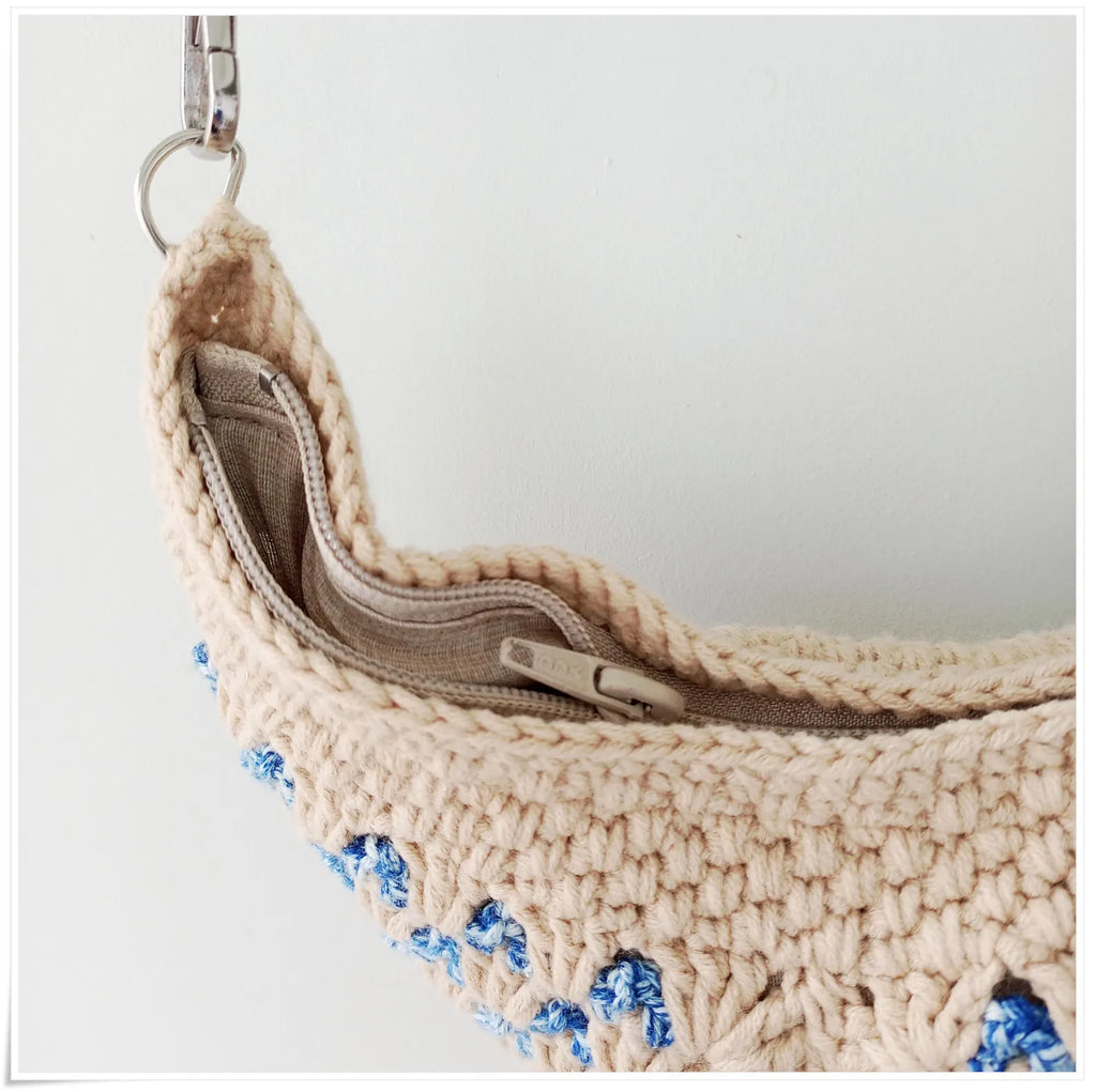 Hæklet Granny Square Sling Taske