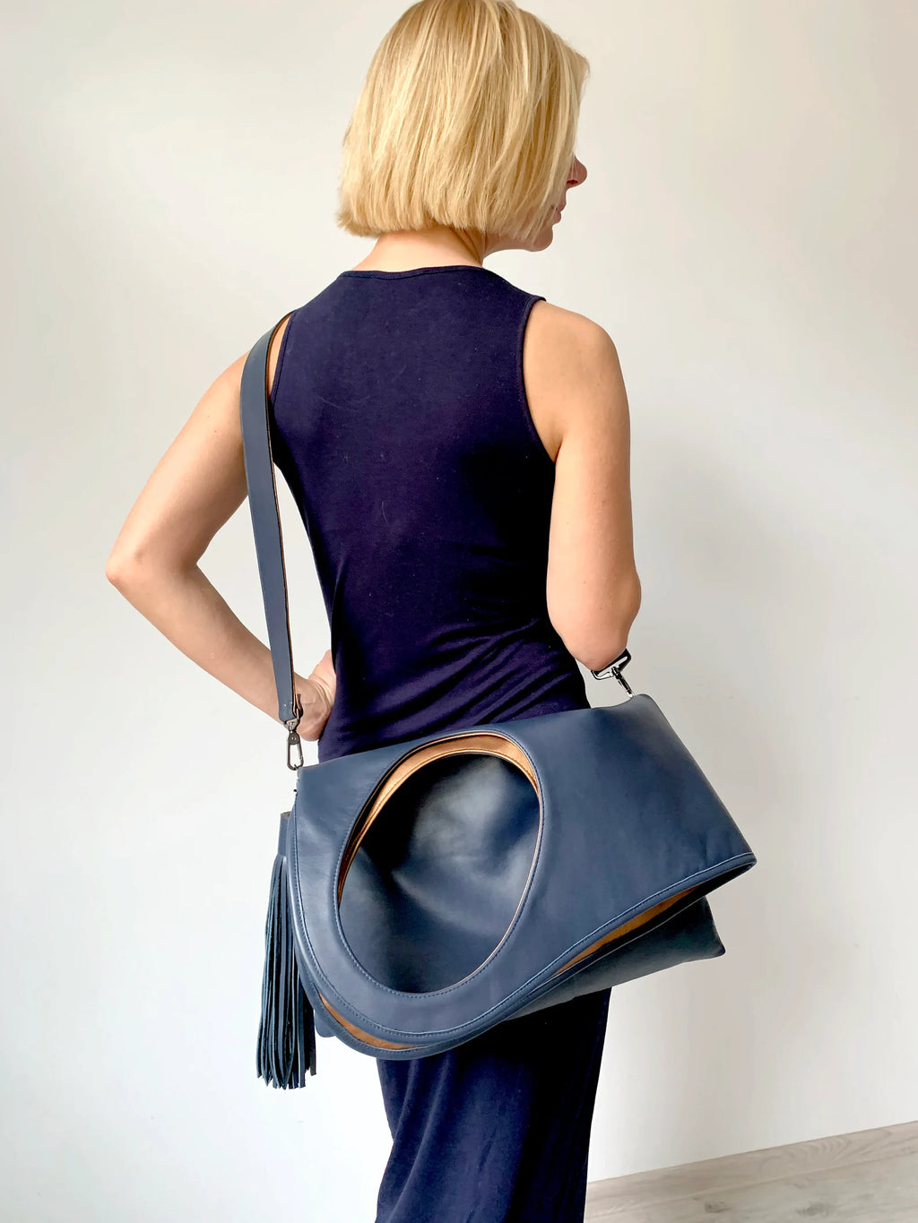 Oversized Clutch i Ægte Læder — Rød