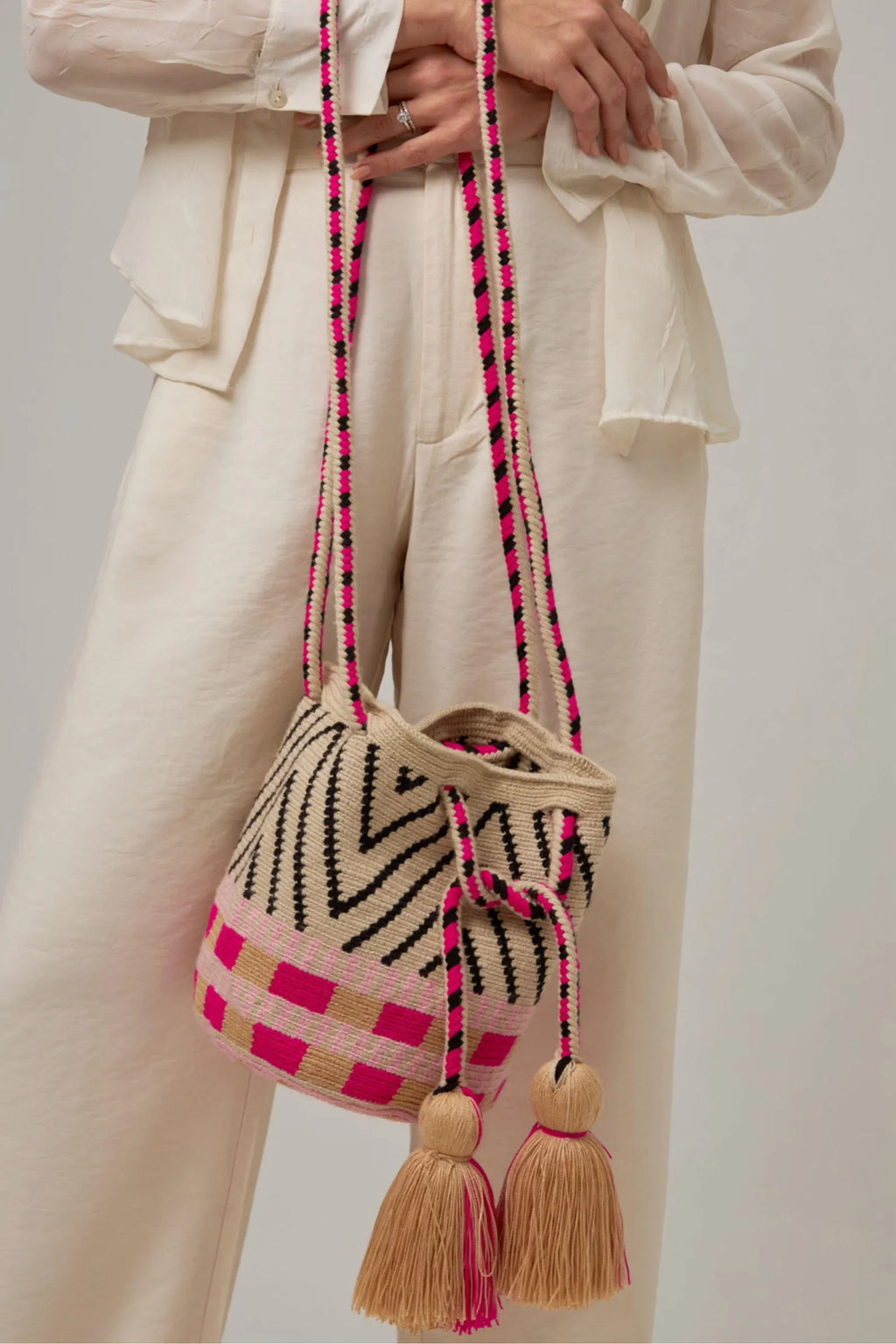 Håndhæklet Mochila Skuldertaske i Boho-stil