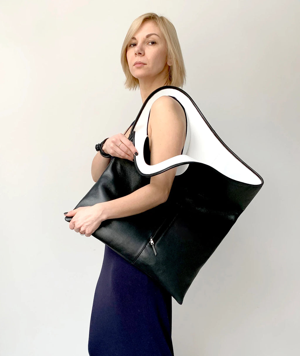 Oversized Clutch i Ægte Læder — Rød