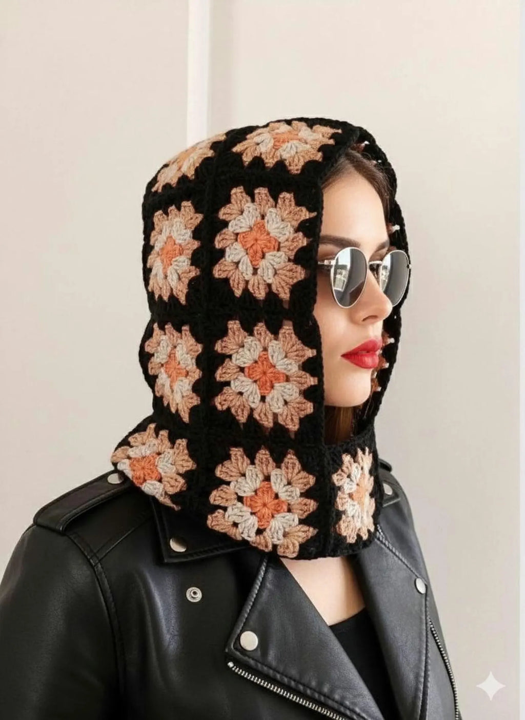 Granny Square Balaclava i Uldmix