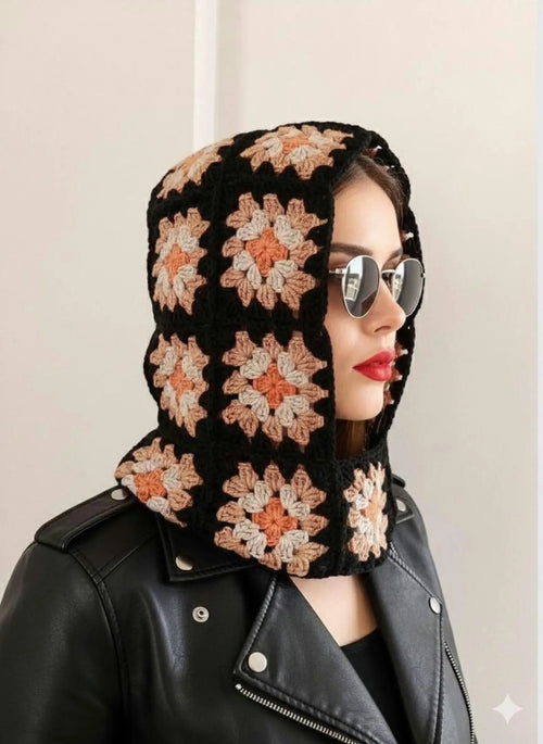 Granny Square Balaclava i Uldmix